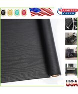 Removable 24&quot; X 118&quot; Black Wood Grain Contact Paper for Effortless Redec... - $66.88 CAD