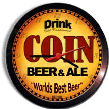 COIN BEER and ALE BREWERY CERVEZA WALL CLOCK - £23.48 GBP