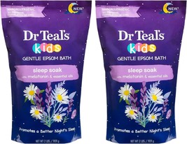 Dr. Teal's Kids' Gentle Sleep Soak with Pure Epsom Salt & Melatonin - (2 Pack, 2 - £36.98 GBP