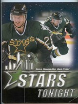 Dallas Stars vs Edmonton Oilers Program March 31, 2004  - $11.88