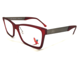 Maui Jim Eyeglasses Frames MJO2411-04D Dark Clear Matte Red Gray 53-17-140 - £44.03 GBP