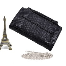 Fashion Purple Snake Pattern Clutch Bag Crossbody Bags for Women Summer Lady Sho - £22.33 GBP