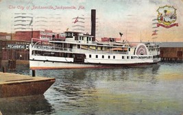 Steamer City of Jacksonville Florida 1911 postcard - £5.10 GBP