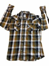 DieSel Co. Shirt Mens Medium Regular Fit Pearl Snap Plaid Western Wear C... - £15.65 GBP