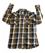DieSel Co. Shirt Mens Medium Regular Fit Pearl Snap Plaid Western Wear C... - £15.60 GBP