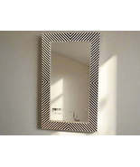 Bone inlay stripes design wall Mirror Frame - $10,275.08 MXN