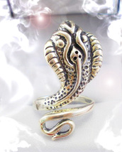 Haunted Cobra Ring Deflect All Enemies Rare Extreme Ooak Magick 7 Scholars - £178.08 GBP