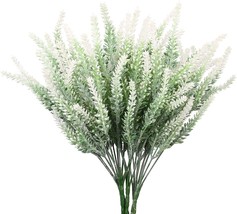 White Tyeerdec Artificial Flowers 6 Bundles Lavender Bouquet For Wedding Home - £30.62 GBP