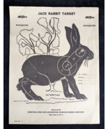 Vintage JACK RABBIT Paper Shooting Target - Western Winchester - Mehmert - £6.22 GBP