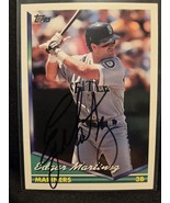 Edgar Martinez Hand Signed Baseball Card Autographed Seattle Mariners Au... - $409.90 MXN