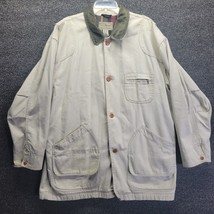Vtg LL Bean Denim Barn Wool Liner Chore Hunt Jacket Coat Men&#39;s Sz XL Barn OJV69 - £68.19 GBP
