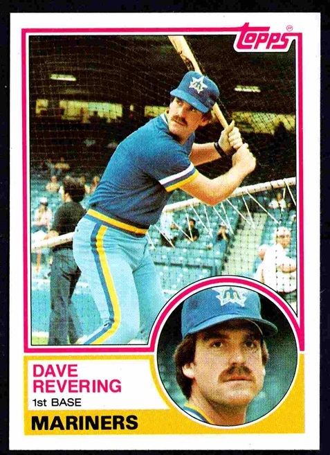 Seattle Mariners Dave Revering 1983 Topps Baseball Card #677 nr mt - $0.50