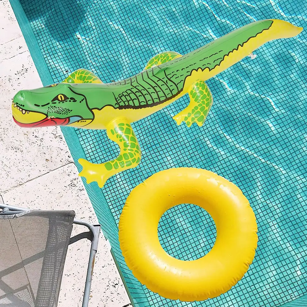 2Pcs PVC Swimming Pool Funny Water Toys Blow Up Crocodile Toy Inflatable To - £10.54 GBP