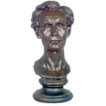 Lincoln Bust by Volk Bronze Finish 20" Museum Sculpture Replica Reproduc... - $325.71