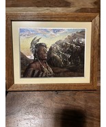 Native American Etchings Foil Engraving Art Native American Indian Frame... - $23.16 CAD