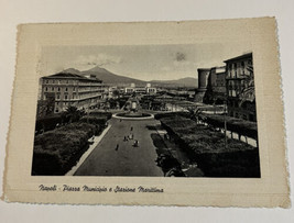 Postcard Italy Naples Town Hall Square and Maritime Station Posted 1951 Vintage - £9.70 GBP