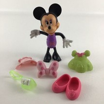 Disney Minnie Mouse Doll Snap N Style Bow-tique Pose Figure Dress Shoes Mattel  - £13.48 GBP
