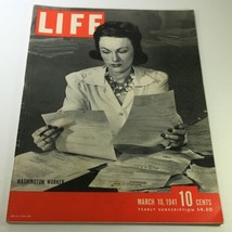 VTG Life Magazine March 10 1941 - Photographed Washington Worker / Newsstand - £15.06 GBP