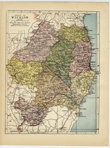 1902 Antique Map Of The County Of Wicklow / Ireland - £20.47 GBP
