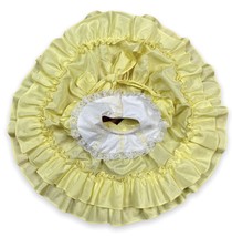Vtg Martha&#39;s Miniatures Yellow Ruffle Dress White Lace Baby Girl Sz 12-18 Mo - £59.34 GBP