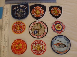 Fire fighter firefighter 9 patch collection patches embroidered for display - $25.73