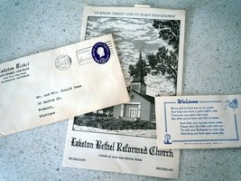 Vintage Laketon Bethel Reformed Church Grouping Muskegon MI 1955 - £3.12 GBP