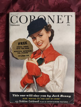 Coronet February 1941 Feb 41 Wwii Jack Benny Erskine Caldwell Chester B. Himes - £19.71 GBP