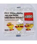 NOS Sealed Vintage LEGO Basic Easter 1551 CHICK POLYBAG From 1988 1125!!! - $20.91 CAD