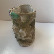 Maruri - Small Ceramic Planter Vase  Tree Stump (with Face) &amp; Bird Made in Japan - £30.07 GBP