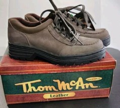 Vintage NWT Thom McAn Brown Leather Oxford Womens Walker Shoes- Size 6.5W Wide - £19.38 GBP