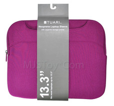 NEW 13.3&quot; Purple Neoprene Laptop Sleeve Zipper Storage Pocket Scratch-re... - $19.99