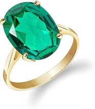 Certified Natural Green Emerald 925 Sterling Silver Handmade Ring Gift For Her - £50.54 GBP