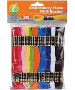 Cotton Embroidery Floss Primary 36 Skeins - £22.54 GBP