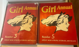 Girl Annual #3 and 4 1950s Edited by Marcus Morris Hardback Hulton Press... - $26.60