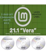 Linux Mint 21.1 2023 LTS &quot;3&quot;DVD SET SAME DAY SHIPPING USA - £7.60 GBP