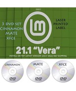 Linux Mint 21.1 2023 LTS &quot;3&quot;DVD SET SAME DAY SHIPPING USA - €8,34 EUR