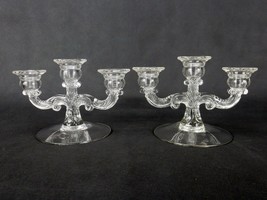 Vintage Cambridge Glass Candle Holder 3 Candle Holder, Elegant Cambridge Glass - £23.58 GBP