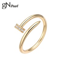 Djustable nail rings zircon gift jewelry for women girls birthday party fashion present thumb200