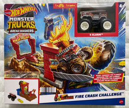 Hot Wheels Monster Trucks Arena Smashers 5 Alarm Fire Crash Challenge Playset - £11.78 GBP