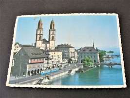 View of Zurich, Switzerland - 1900s Postmarked Chrome Postcard. - £11.22 GBP