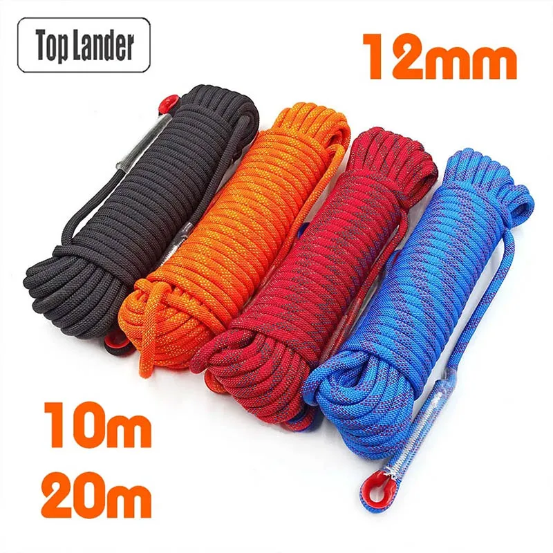 12mm Climbing Rope Outdoor Static Rope Tree Rock Equipment Mountaineering - £29.69 GBP+