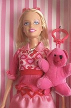 Barbie I Love Valentine&#39;s Doll W Plush Bear On KEY-CHAIN &amp; Child Size Heart Shap - £22.97 GBP