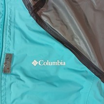 Columbia RL0176 Women's OutDry Turquoise/Gray Nylon Rain Jacket Hooded Chest 38" image 4