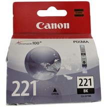 Genuine Canon 221 Black Ink Cartridge Original OEM Chromalife Pixma - $15.84