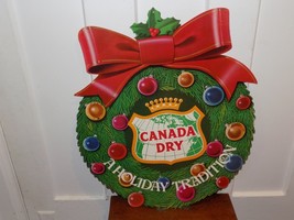 Vintage Canada Dry A Holiday Tradition Double Sided Cardboard Store Sign - $1,003.43 MXN