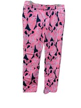 Lilly Pulitzer Flamingo Kelly Pants Skinny Textured Stretch Pink Ankle New Size6 - £69.65 GBP