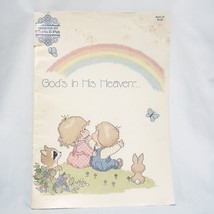 God&#39;s in His Heaven Cross Stitch Patterns Gloria and Pat 22 1983 Children Animal - £13.19 GBP