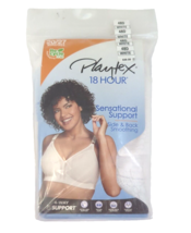 Playtex 18 Hour Sensational Support Wire free Bra Womens 48D White - New - £13.04 GBP