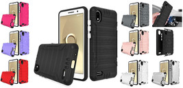 Tempered Glass / Lining Brush Cover Hybrid Case For VERIZON TCL SIGNA 5004S - $9.36+