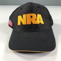 NRA Dad Hat Black Yellow Block Letters Adjustable Strapback USA American... - $11.87